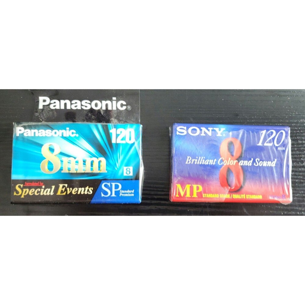 Lot of 2 Camcorder Video Tapes Video 8 Tape & 8 mm Tape Factory Sealed